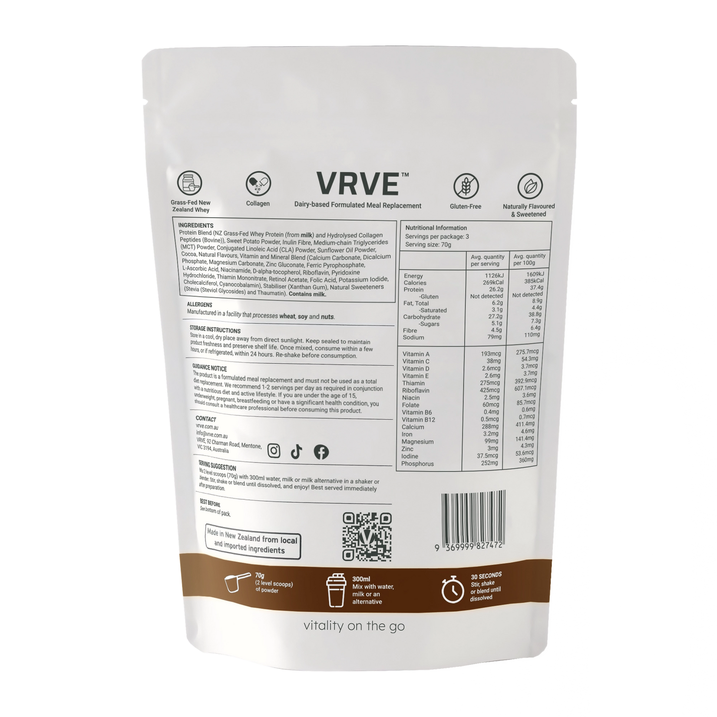 VRVE Duo Sample Classic Vanilla & Chocolate Meal Replacement